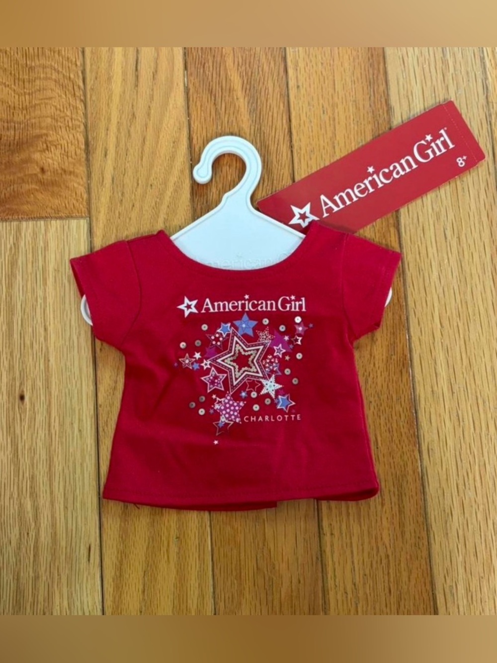 american girl doll red charlotte north carolina t shirt with stars